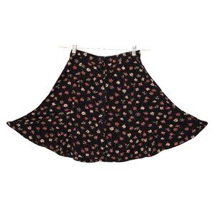 Vintage Byer Cottage Floral Mini Skirt Sz 7 Boho Fairy Academia USA